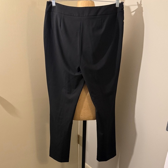 Calvin Klein Black Cropped Pants with Gold Zippers - Picture 3 of 5